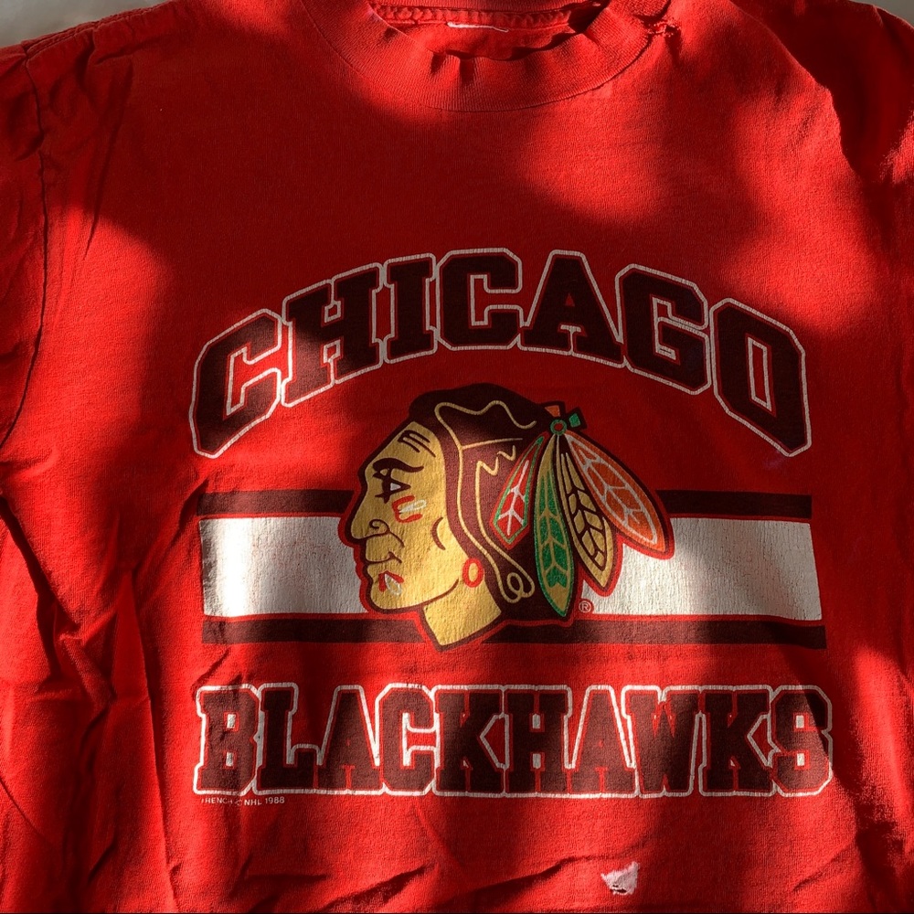 1988 chicago blackhawks tshirt - Picture 2 of 4